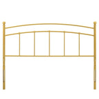 Testiera in metallo dorato Tyler Arched King Size
