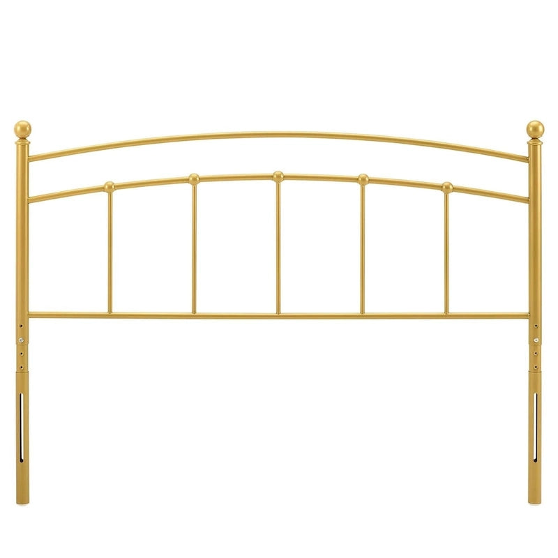 Testiera in metallo dorato Tyler Arched King Size