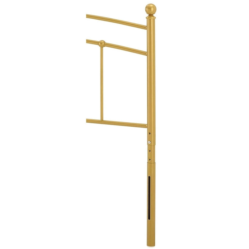 Testiera in metallo dorato Tyler Arched King Size
