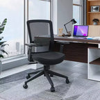 LeisureMod Ingram Ergonomic Desk Chair, Adjustable Height Swivel Task Chair with Back Support & Tilt, Comfortable 8-Hour Computer Chair for Office