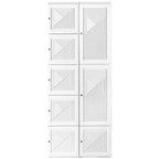 HOMCOM Portable Wardrobe Closet, Bedroom Armoire, Foldable Clothes Organizer with Cube Storage, Hanging Rods, and Magnet Doors, White