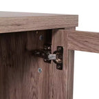 Emma and Oliver Engineered Wood Buffet Sideboard Storage Cabinet for Kitchen/Dining Room with Open Shelf, 2 Drawers, and 2 Tempered Glass Doors