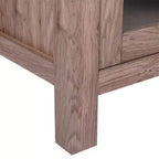 Emma and Oliver Engineered Wood Buffet Sideboard Storage Cabinet for Kitchen/Dining Room with Open Shelf, 2 Drawers, and 2 Tempered Glass Doors
