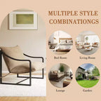WhizMax Modern Sling Accent Chair, Comfy Fabric Living Room Chairs with Heavy Duty Metal Frame, Lounge Reading Armchair for Living Room Bedroom