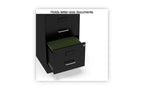 Alera Soho Vertical File Cabinet, 2 Drawers: File/File, Letter, Black, 14 x 18 x 24.1