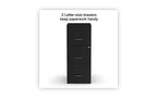 Classificatore verticale Alera Soho, 3 cassetti: Archivio/Archivio/Archivio, Lettera, Nero, 14 x 18 x 34.9
