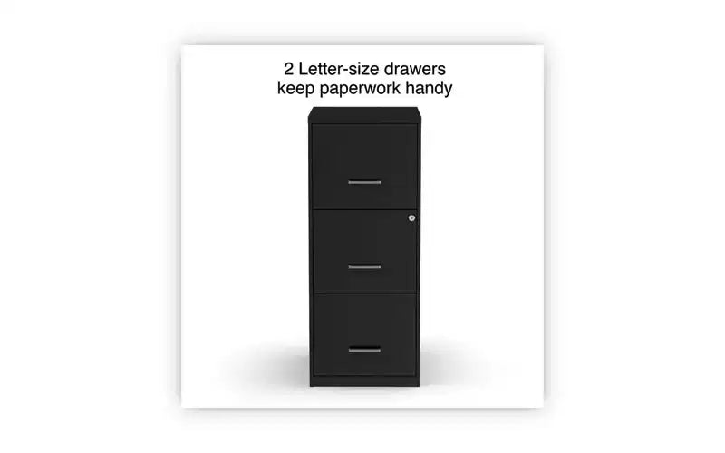 Classificatore verticale Alera Soho, 3 cassetti: Archivio/Archivio/Archivio, Lettera, Nero, 14 x 18 x 34.9