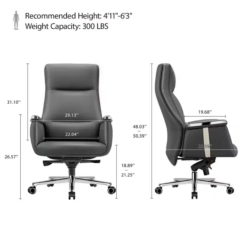EUREKA ERGONOMIC Royal II, High Back Executive Office Chair