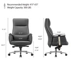 EUREKA ERGONOMIC Royal II, High Back Executive Office Chair