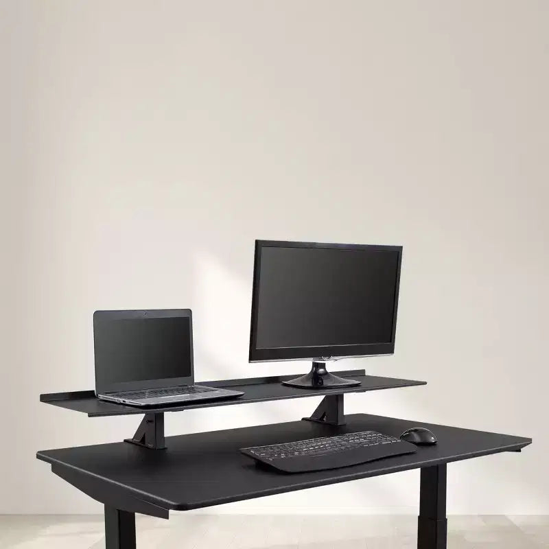 Stand Up Desk Store Clamp-On Adjustable Height Desk Shelf Monitor Stand