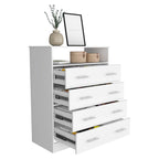 Black 4-Drawer Dresser - 33" Wide Storage Cabinet