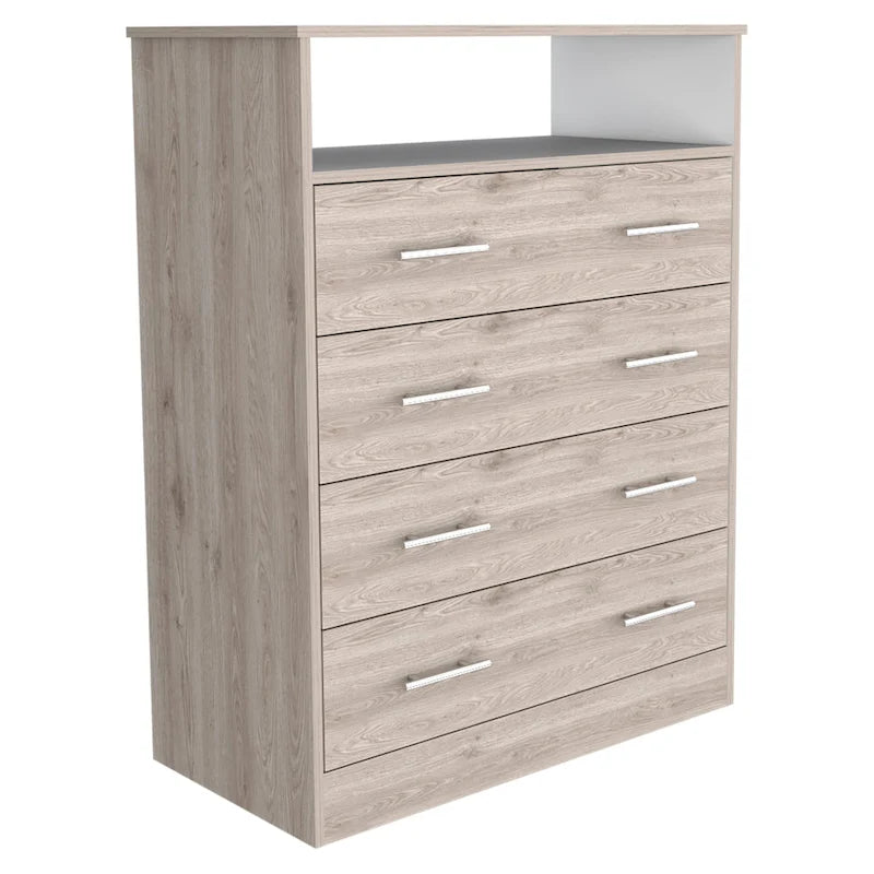 Black 4-Drawer Dresser - 33" Wide Storage Cabinet