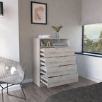 Black 4-Drawer Dresser - 33" Wide Storage Cabinet