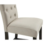 Roundhill Furniture Leviton Solid Wood Tufted Asons Barstool, Set of 2