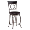 Sgabello da bancone Linon Black Spiral Back in similpelle
