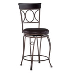 Sgabello da bancone Linon Black Spiral Back in similpelle