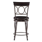 Sgabello da bancone Linon Black Spiral Back in similpelle