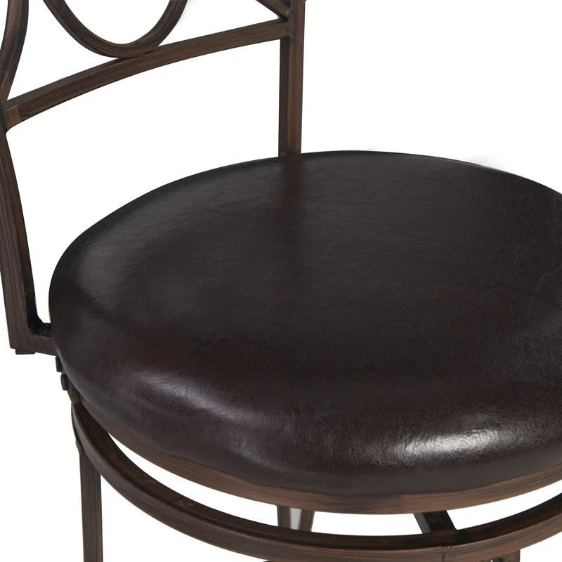 Sgabello da bancone Linon Black Spiral Back in similpelle