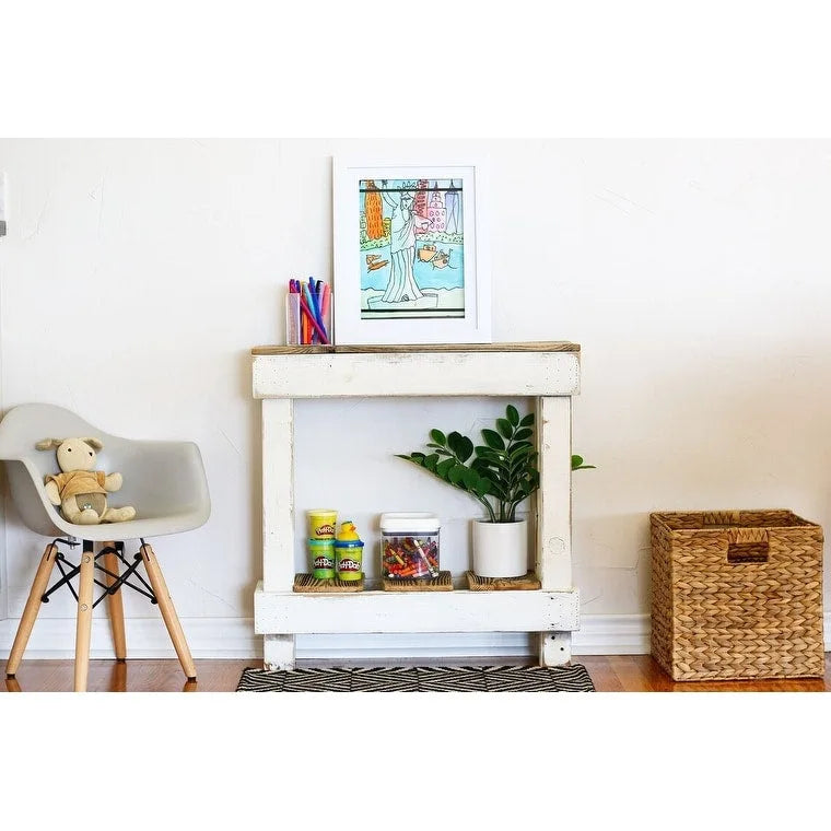 Consolle Tavolino d'Appoggio Mini 26x8x26 (Bianco)