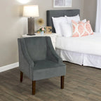 Porch & Den Lyric Velvet Arm Accent Chair