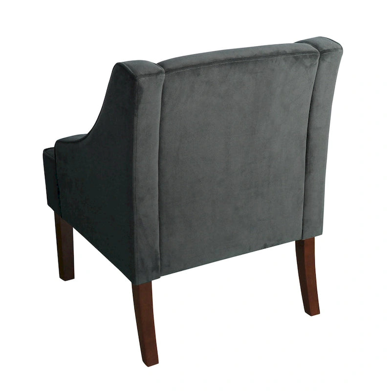 Porch & Den Lyric Velvet Arm Accent Chair
