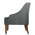 Porch & Den Lyric Velvet Arm Accent Chair