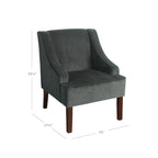 Porch & Den Lyric Velvet Arm Accent Chair