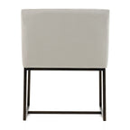 Sedia da pranzo moderna Modrest Elijah beige e rame con finitura in ottone anticato