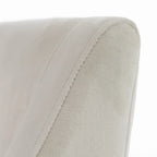 Sedia da pranzo moderna Modrest Elijah beige e rame con finitura in ottone anticato