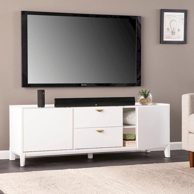 Mobile TV per dispositivi multimediali SEI Furniture Corelyn, adatto per TV fino a 55 pollici