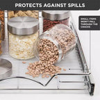 Hold N Storage - Rivestimento per ripiani in plastica rigida per ripiani estraibili, si adatta a organizer estraibili della stessa dimensione - Protezione per ripiani smerigliata trasparente