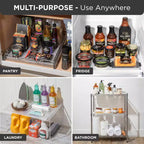 Hold N Storage - Rivestimento per ripiani in plastica rigida per ripiani estraibili, si adatta a organizer estraibili della stessa dimensione - Protezione per ripiani smerigliata trasparente