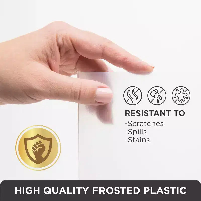Hold N Storage - Rivestimento per ripiani in plastica rigida per ripiani estraibili, si adatta a organizer estraibili della stessa dimensione - Protezione per ripiani smerigliata trasparente