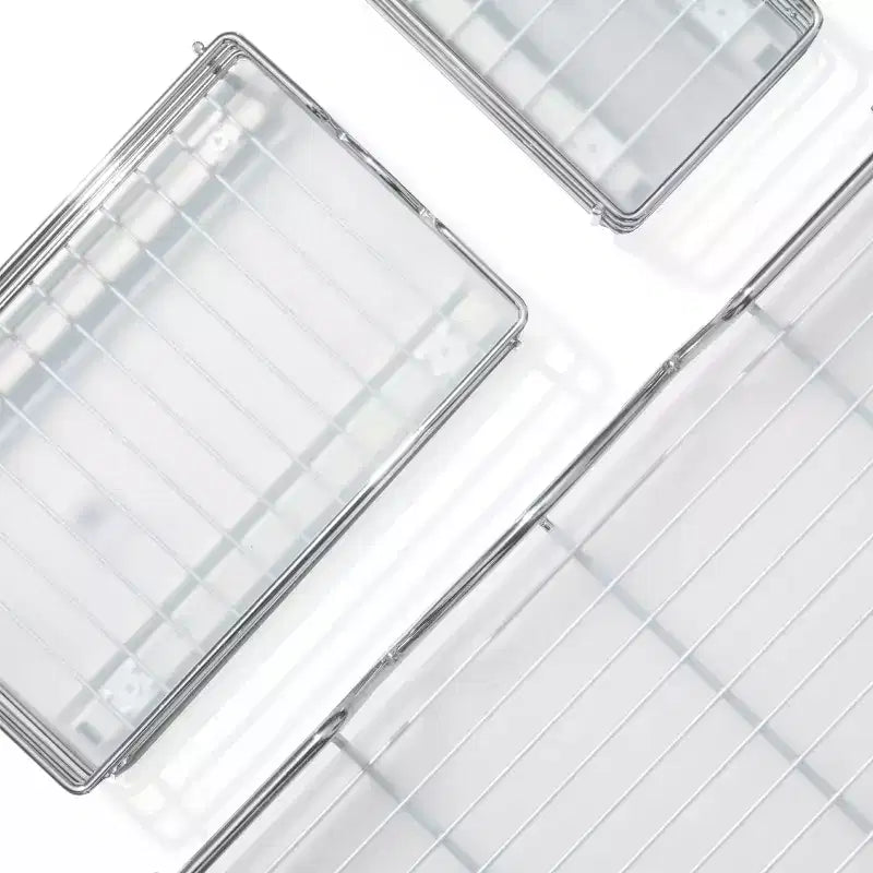 Hold N Storage - Rivestimento per ripiani in plastica rigida per ripiani estraibili, si adatta a organizer estraibili della stessa dimensione - Protezione per ripiani smerigliata trasparente