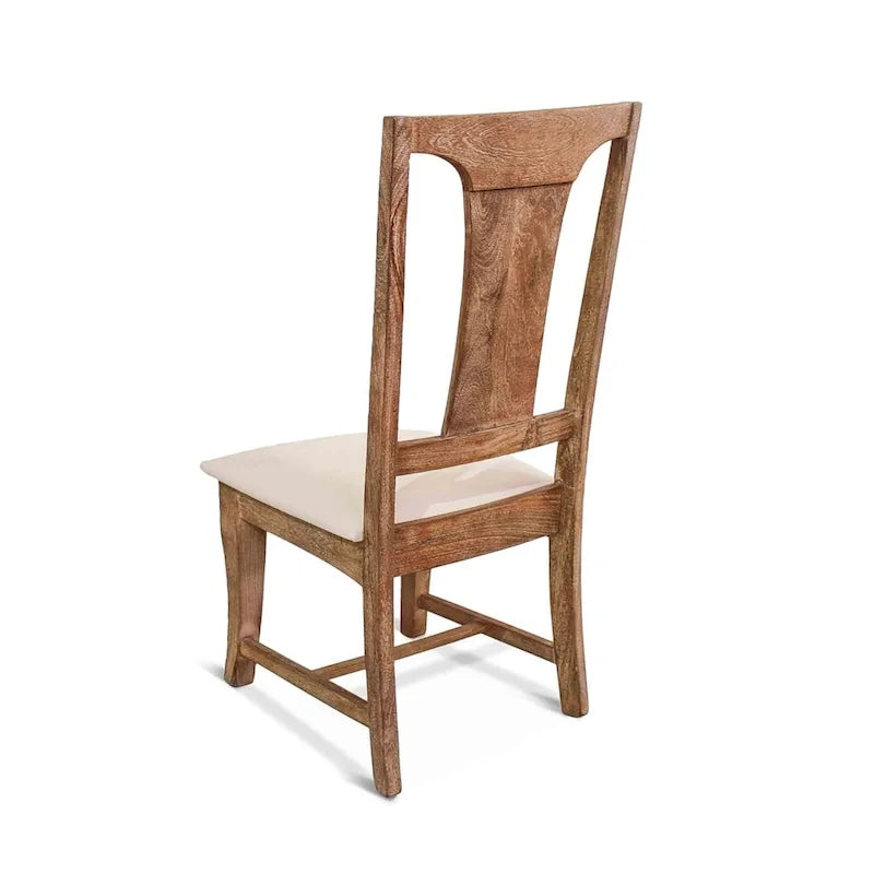 Sedie da pranzo imbottite Pengrove in legno di mango, set da 2 - N/D