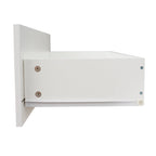 Nestfair White TV Stand with LED Lights for TVs up to 70 Inches
