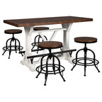 Tavolo da pranzo rettangolare Valebeck marrone/bianco - 60 L x 30 P x 36 H