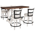 Tavolo da pranzo rettangolare Valebeck marrone/bianco - 60 L x 30 P x 36 H