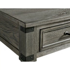 Foundry Brushed Pewter Chairside Table