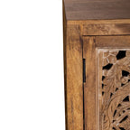 Marisol Weathered Honey 74 Inch 4 Door Accent TV Stand