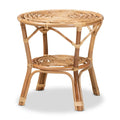 Tavolino da Caffè Cariel Moderno Bohemien in Rattan Naturale Marrone