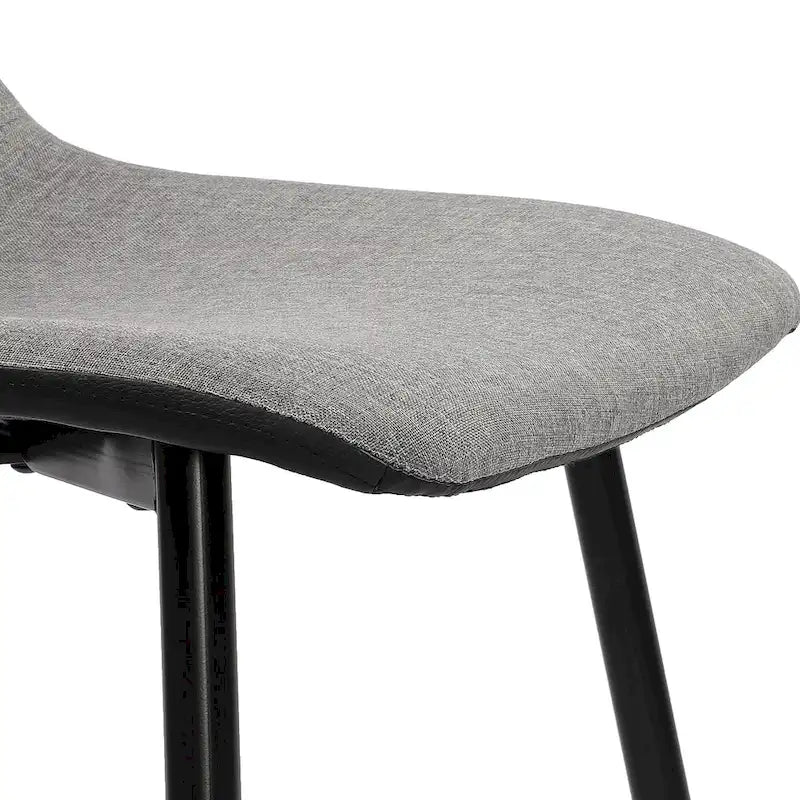 Sedie da pranzo set di 4, design industriale moderno di metà secolo, in tessuto, grigie