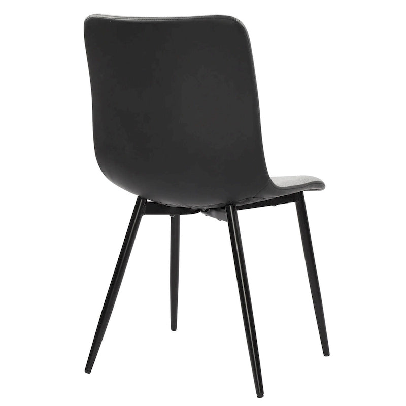 Sedie da pranzo set di 4, design industriale moderno di metà secolo, in tessuto, grigie