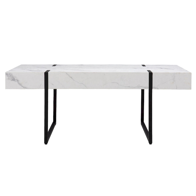 SEI Furniture Kiernan Tavolino da caffè moderno in finto marmo