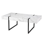 SEI Furniture Kiernan Tavolino da caffè moderno in finto marmo