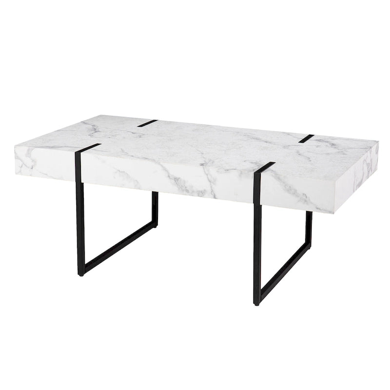 SEI Furniture Kiernan Tavolino da caffè moderno in finto marmo