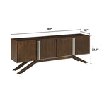 Modena Mid-Century Modern 59 Wide Solid Wood Walnut TV Stand