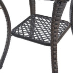Tavolino da Esterno in Vimini Tavolo in Rattan per Patio