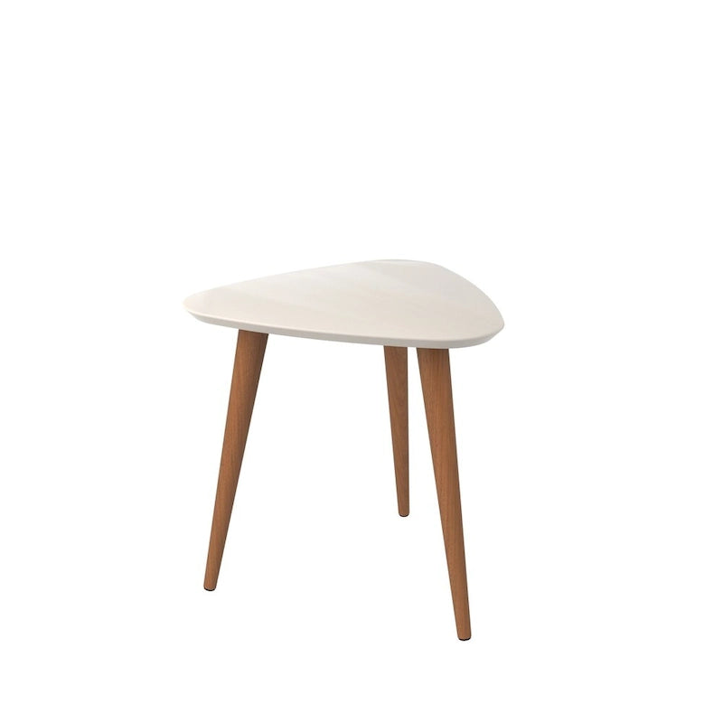 Tavolino alto triangolare Utopia 19.88 con gambe divaricate in legno