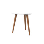 Tavolino alto triangolare Utopia 19.88 con gambe divaricate in legno